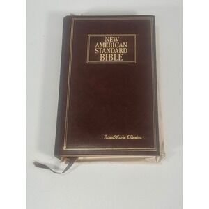 Thomas Nelson NASB Side Margin Reference Bible Brown Leather 782BR 1977 Vintage